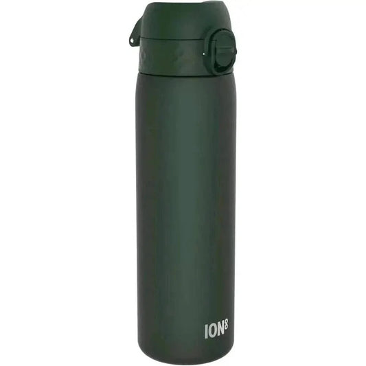 Ion8 Bouteille d'eau Slim Inox - Gourde Isotherme Noir et Vert - Cpourtoi.Net