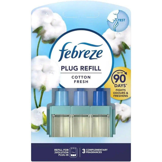 Febreze Recharge Électrique Coton Frais - Fraîcheur Durable, Odeurs Réduites - Cpourtoi.Net