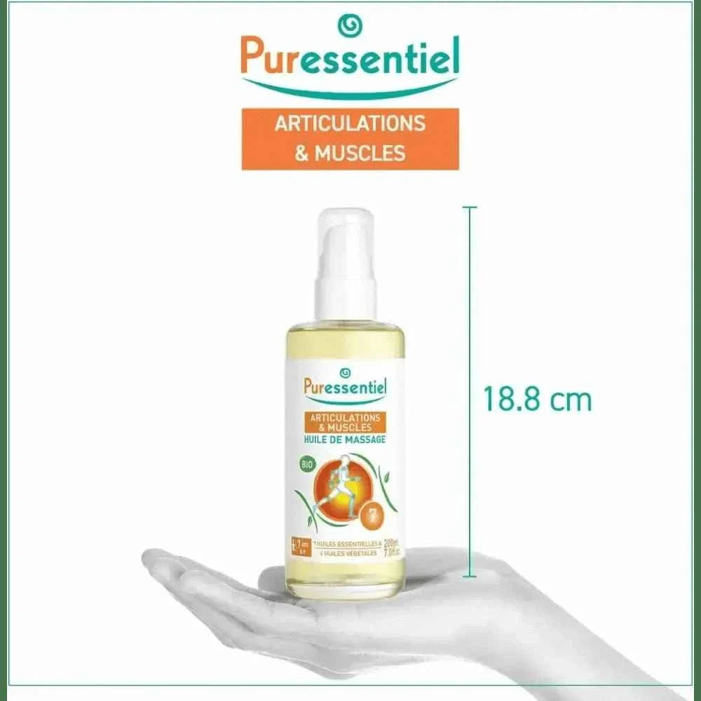 Puressentiel Huile de Massage Bio - Soin Naturel pour la Peau, aux Huiles Essentielles et Arnica - Cpourtoi.Net
