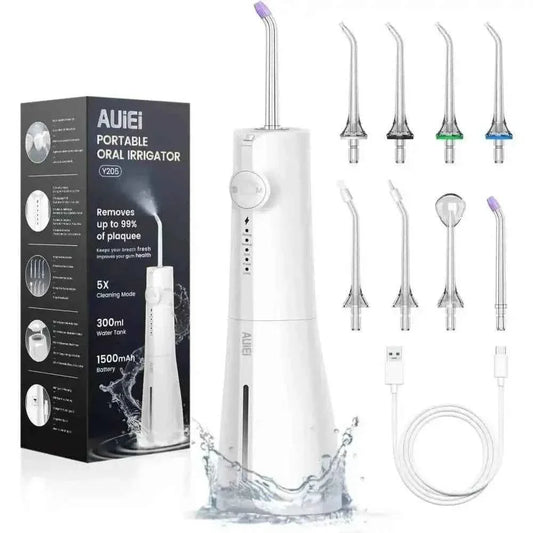 AUIEI Jet Dentaire Violet - Technologie Micro-Bulles pour une Hygiène Orale et un Nettoyage des Dents - Cpourtoi.Net