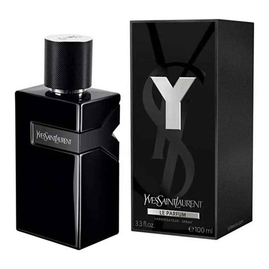Flacon noir élégant de Yves Saint Laurent Y Eau de Parfum 100 ML sans emballage, parfum homme luxe au design moderne et raffiné.