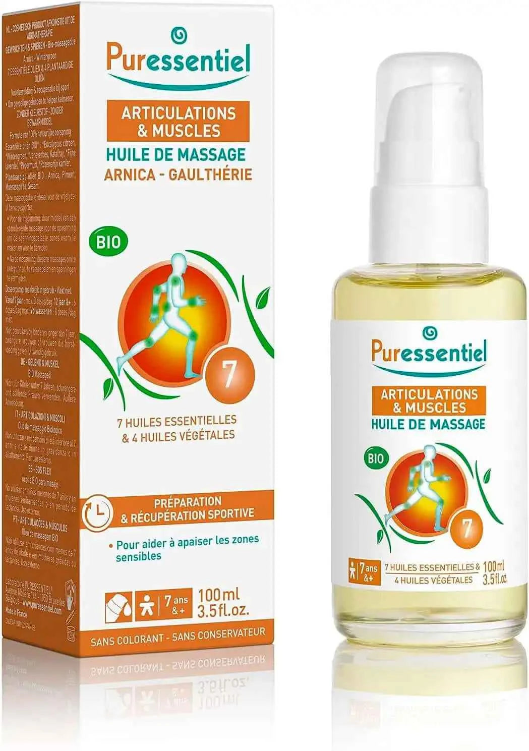 Puressentiel - Articulations Et Muscles - Huile De Massage Bio - Préparation Et Récupération Sportive - 200 Ml - Cpourtoi