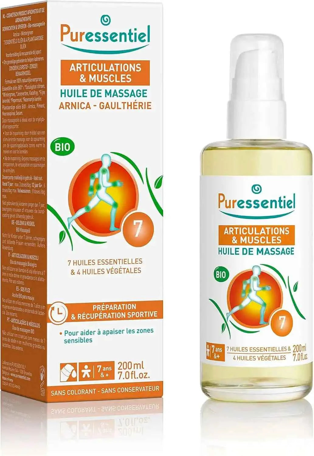 Puressentiel - Articulations Et Muscles - Huile De Massage Bio - Préparation Et Récupération Sportive - 200 Ml - Cpourtoi