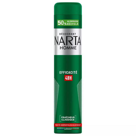 NARTA Homme Fraîcheur Classique - Déodorant Spray 48H - Cpourtoi.Net