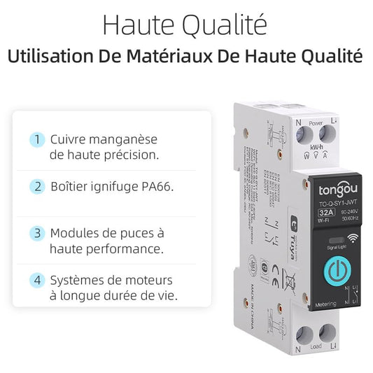 TONGOU 32A DIY Interrupteur Connecté - Contrôle Intelligent | Smart Home - Cpourtoi.Net