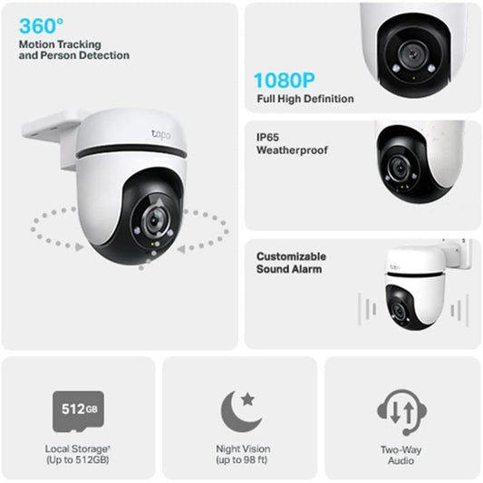 Tapo C500 Caméra Extérieure WiFi 360° – Sécurité Panoramique & Détection Intelligente - Cpourtoi.Net