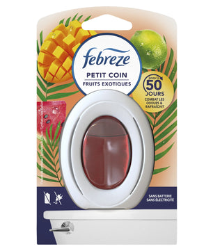 Febreze Petit Coin Fruits Exotiques - Désodorisant Continu Salle de Bain, Élimination des Odeurs et Fraîcheur d'Air - Cpourtoi.Net