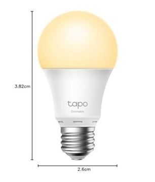 Tapo Ampoule L510 E WiFi , E27 LED lumière, blanc chaud, 2700K, Dimmable 8.7W 806Lm, Compatible avec Alexa et Google Home,