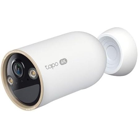 Tapo C460 Caméra de Surveillance Extérieure 4K 8MP, Batterie, Vision Nocturne Couleur Starlight, Wi-FI Dual-Band, Base Magnétique, Détection AI Gratuite, Batterie 10000mAh
