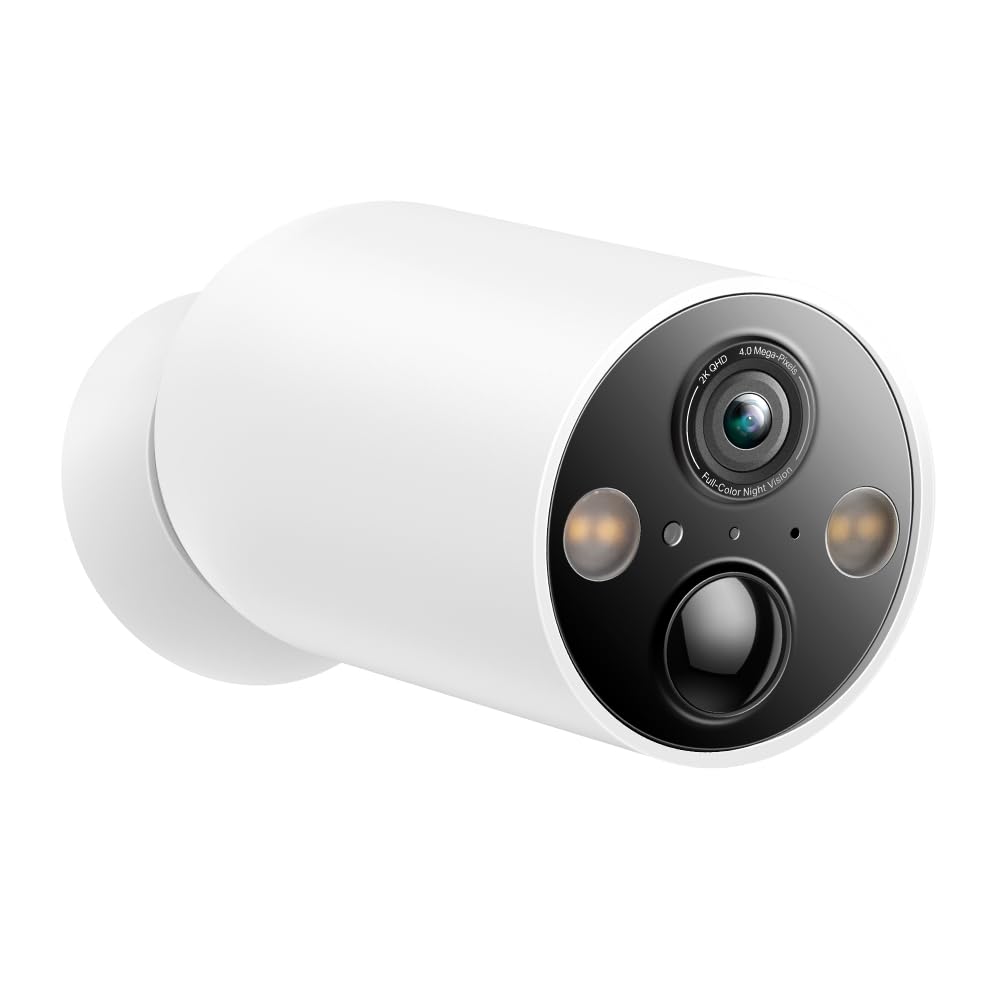 Tapo 2.5K 4MP Caméra Surveillance WiFi Extérieure sans Fil avec Panneau Solaire Batterie 10 000mAh, Autonomie de 300j,