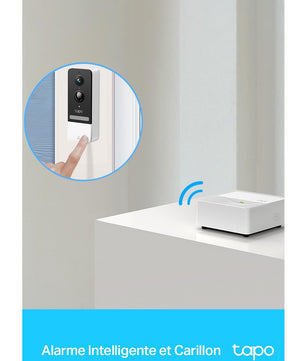 Tapo Smart Hub avec sonnerie Tapo H200, pour Tapo caméras/capteurs/boutons, connectez jusqu'à 64 appareils intelligents, 19 sonneries, Plug & Play