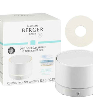 Diffuseur Nomade Blanc MAISON BERGER avec emballage et recharge, élégant désodorisant portable pour maison, disponible sur Cpourtoi.Net
