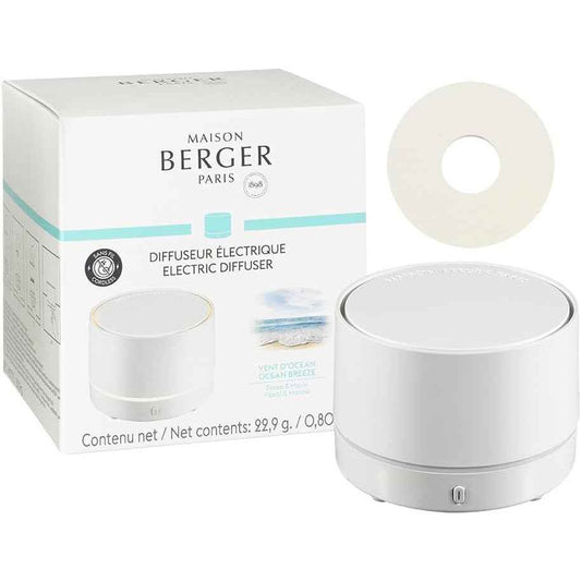 Diffuseur Nomade Blanc MAISON BERGER avec emballage et recharge, élégant désodorisant portable pour maison, disponible sur Cpourtoi.Net