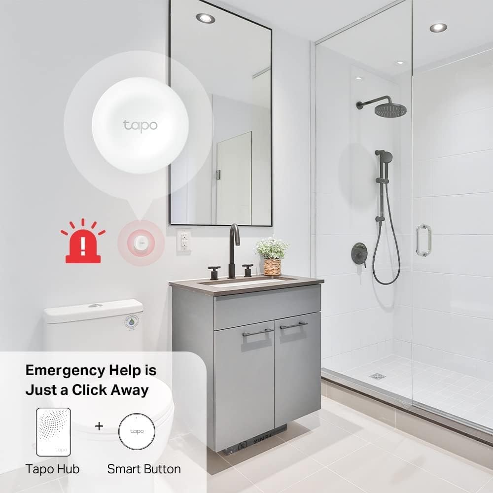 Tapo Tapo S200B Smart Switch, Smart Actions, Smart Device Control with Button, One-Click Alarm, Compatible with Alexa and Google Home, Tapo Hub Required