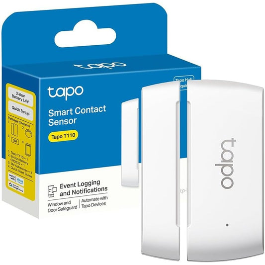 Tapo Détecteur de mouvement intelligent Tapo T110, pour la sécurité des fenêtres/portes, durée de vie de la batterie de 1 an et plus, notification d'application instantanée, Tapo Hub requis