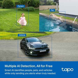 Tapo 2.5K 4MP Caméra Surveillance WiFi Extérieure sans Fil avec Panneau Solaire Batterie 10 000mAh, Autonomie de 300j, AI Détection, Vision Nocturne en Couleur, IP66 Etanche, Aucune hub requis