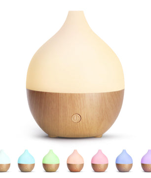 SALKING Diffuseur d'Huile Essentielle, 100ml Ultrasonique Diffuseur Huiles Essentielles Electrique, Humidificateur d'air avec Lumière Chaude Arrêt Automatique pour Chambre, Yoga, Massage, Paquet de 2 - Cpourtoi.Net