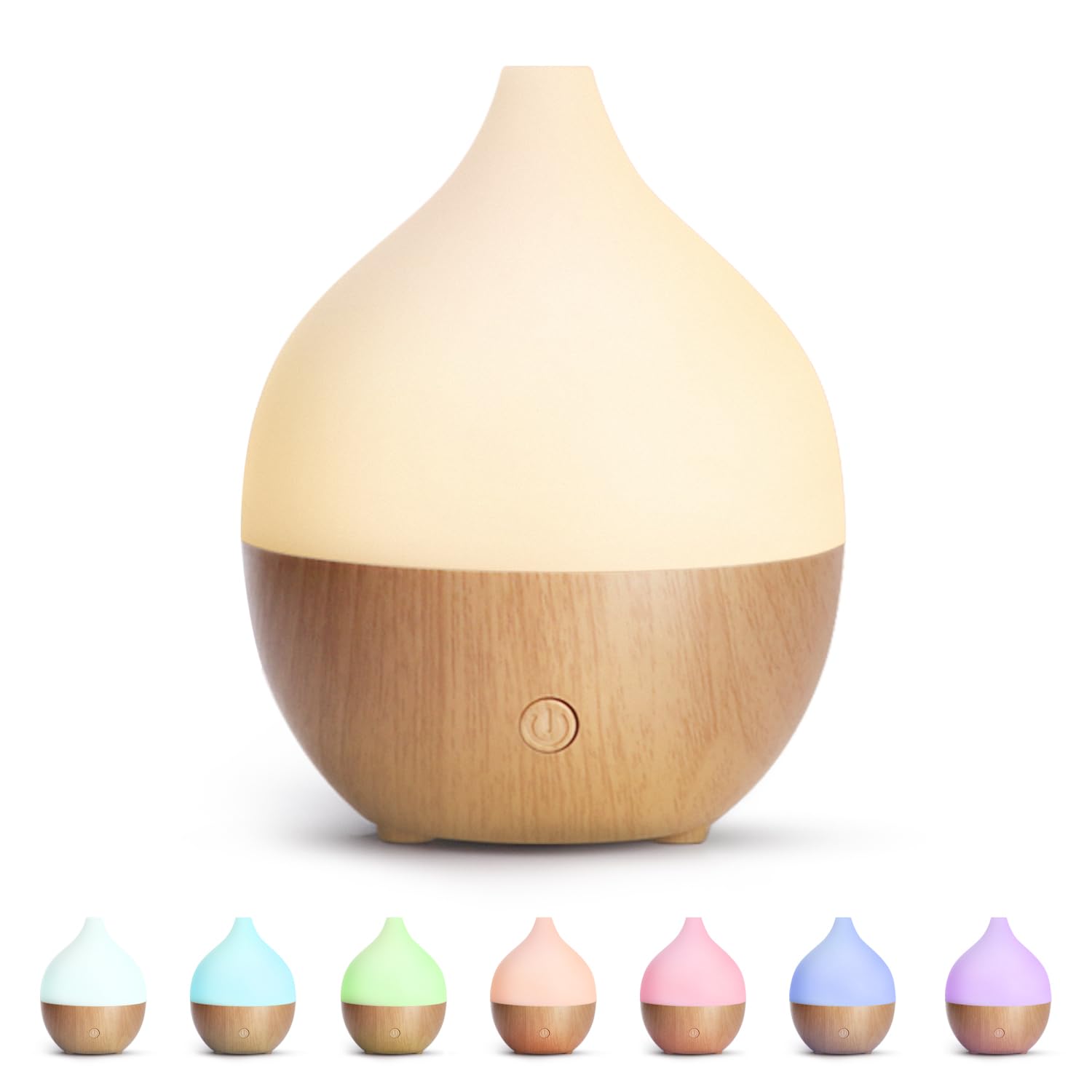 SALKING Diffuseur d'Huile Essentielle, 100ml Ultrasonique Diffuseur Huiles Essentielles Electrique, Humidificateur d'air avec Lumière Chaude Arrêt Automatique pour Chambre, Yoga, Massage, Paquet de 2 - Cpourtoi.Net