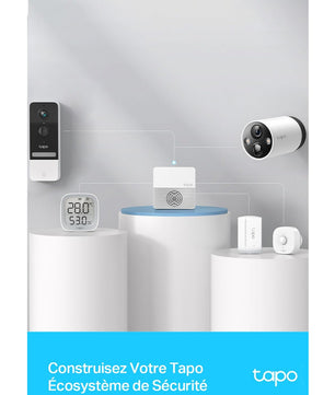 Tapo Smart Hub avec sonnerie Tapo H200, pour Tapo caméras/capteurs/boutons, connectez jusqu'à 64 appareils intelligents, 19 sonneries, Plug & Play