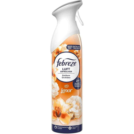 Febreze Déodorant spray orchidée dorée, 6 x 185 ml, 2 en 1, anti-odeur et fraîcheur