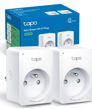 Pack de 2 prises intelligentes WiFi Tapo P100 avec boîte, pour automatisation domestique, compatible Alexa et Google Home.