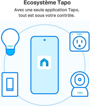 Tapo Ampoule L510 E WiFi , E27 LED lumière, blanc chaud, 2700K, Dimmable 8.7W 806Lm, Compatible avec Alexa et Google Home,