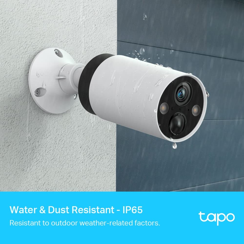 Tapo 2.5K 4MP Caméra Surveillance WiFi Extérieure sans Fil avec Panneau Solaire Batterie 10 000mAh, Autonomie de 300j,