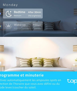 Tapo Ampoule L510 E WiFi , E27 LED lumière, blanc chaud, 2700K, Dimmable 8.7W 806Lm, Compatible avec Alexa et Google Home,