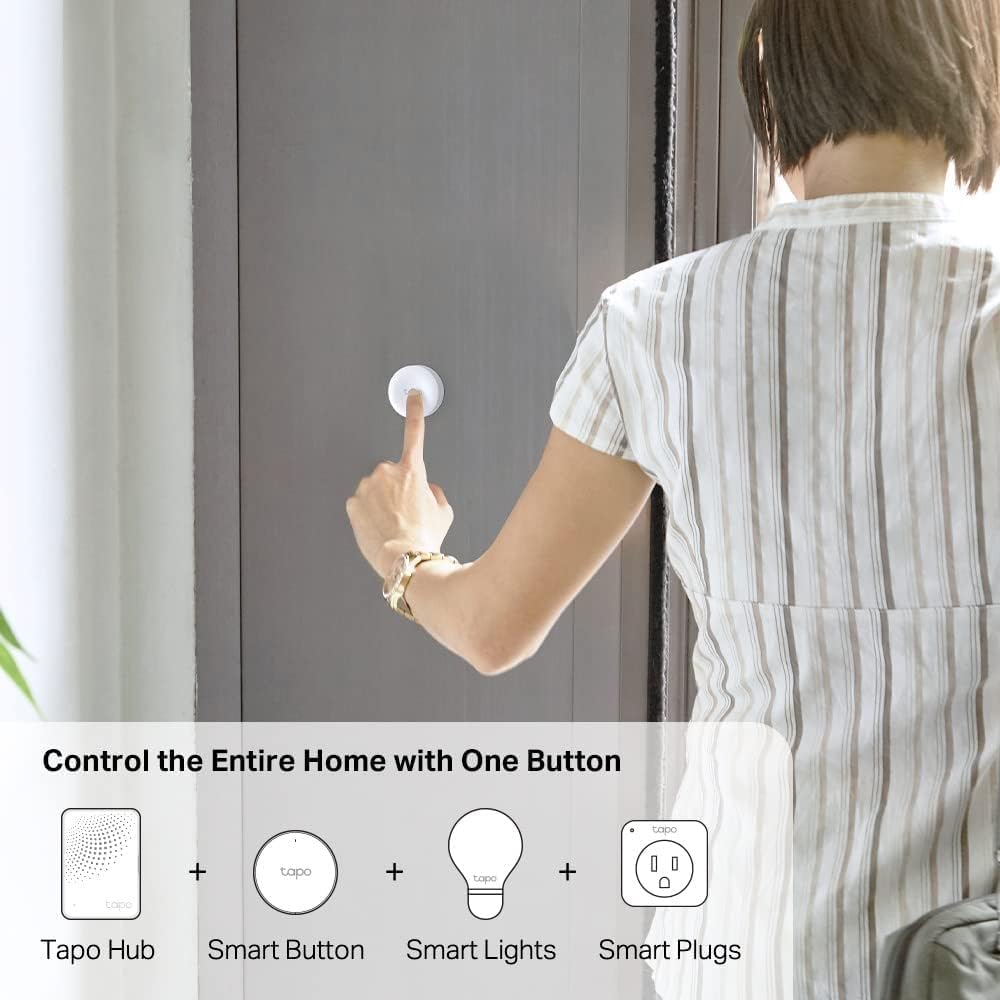 Tapo Tapo S200B Smart Switch, Smart Actions, Smart Device Control with Button, One-Click Alarm, Compatible with Alexa and Google Home, Tapo Hub Required