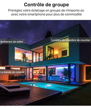 Tapo Ruban LED Connecté WiFi RGBIC 5m, Bande LED Chambre Multicolore, Haute Luminosité et Durable, Contrôle de segment, 16 millions de couleurs, Compatible avec Alexa et Google Home, Tapo L920-5