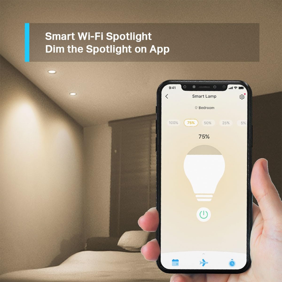 Tapo Ampoule L510 E WiFi , E27 LED lumière, blanc chaud, 2700K, Dimmable 8.7W 806Lm, Compatible avec Alexa et Google Home,