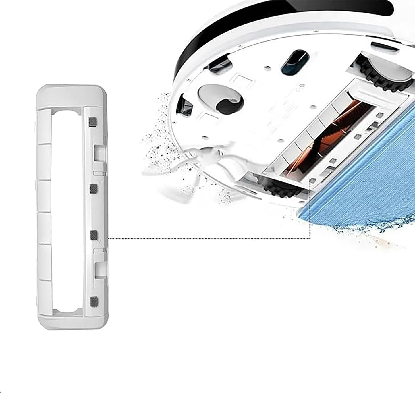 HIYOUNG Accessoires pour Dreame L10s Ultra,L10 Prime,L10s Pro Gen 2/Gen 3,L10s Plus,Xiaomi X20+,1 brosses principales,1 Couvercle de Brosse Principale, 6 brosses latérales, 4 filtres, 6 serpillères