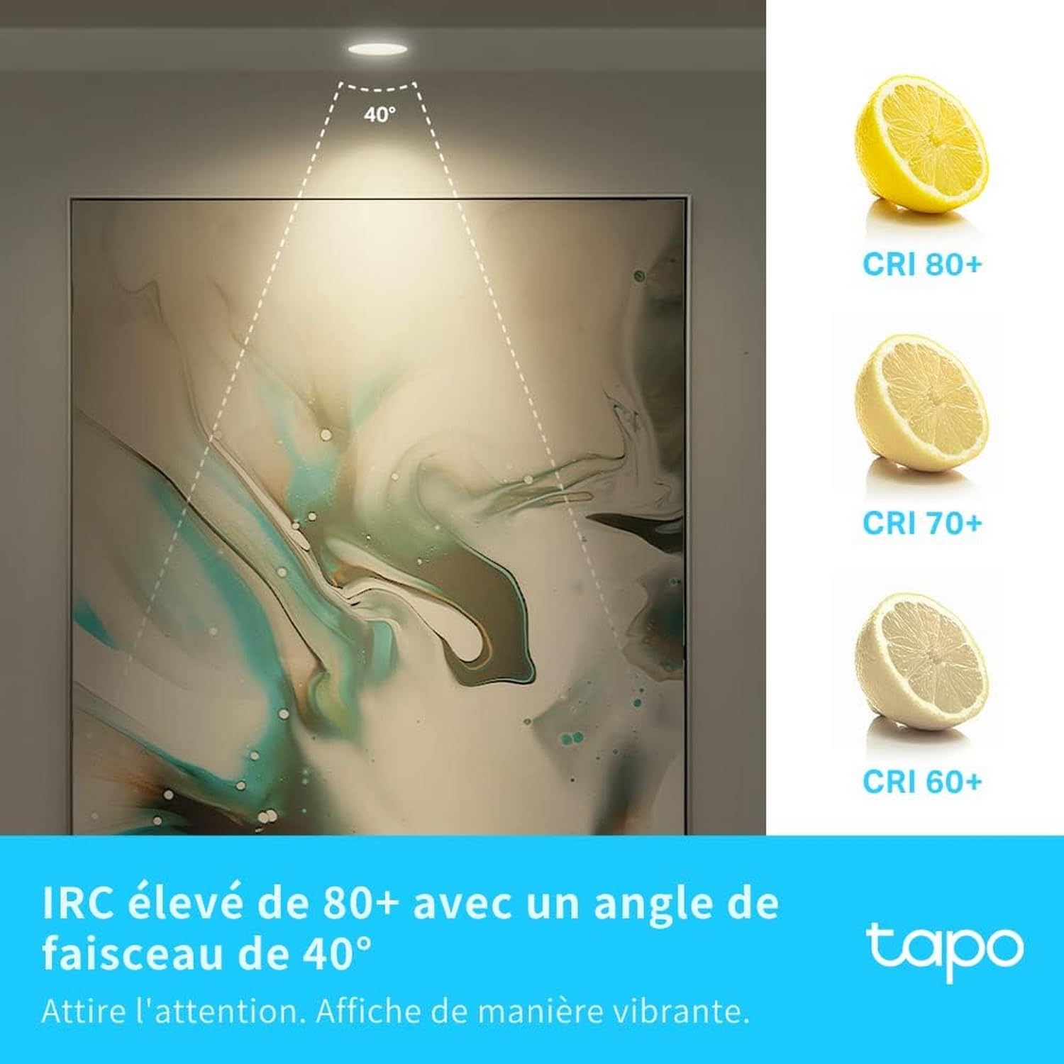 Tapo Ampoule L510 E WiFi , E27 LED lumière, blanc chaud, 2700K, Dimmable 8.7W 806Lm, Compatible avec Alexa et Google Home,
