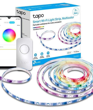 Tapo Ruban LED Connecté WiFi RGBIC 5m, Bande LED Chambre Multicolore, Haute Luminosité et Durable, Contrôle de segment, 16 millions de couleurs, Compatible avec Alexa et Google Home, Tapo L920-5