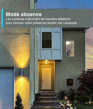 Mode absence de la prise intelligente Tapo P100 simulant une présence à domicile en allumant les lumières aléatoirement.