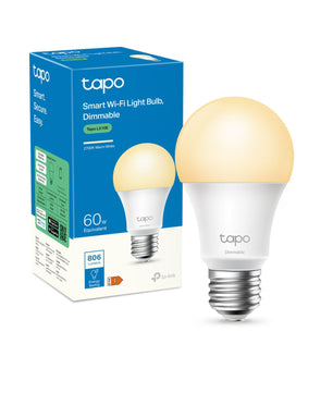Tapo Ampoule Connectée WiFi, Ampoule LED E27 Blanc Chaud 2700K, Dimmable 8.7W 806Lm, Compatible avec Alexa et Google Home, Commande Vocale, Economie d'énergie, Tapo L510E
