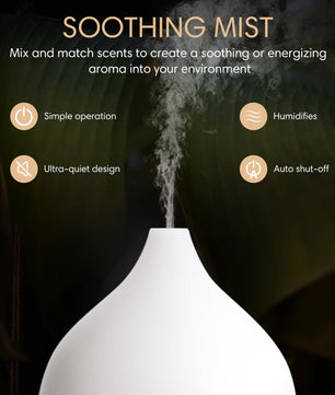 SALKING Diffuseur d'Huile Essentielle, 100ml Ultrasonique Diffuseur Huiles Essentielles Electrique, Humidificateur d'air avec Lumière Chaude Arrêt Automatique pour Chambre, Yoga, Massage, Paquet de 2 - Cpourtoi.Net
