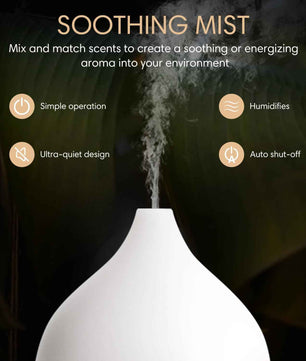 SALKING Diffuseur d'Huile Essentielle, 100ml Ultrasonique Diffuseur Huiles Essentielles Electrique, Humidificateur d'air avec Lumière Chaude Arrêt Automatique pour Chambre, Yoga, Massage, Paquet de 2 - Cpourtoi.Net