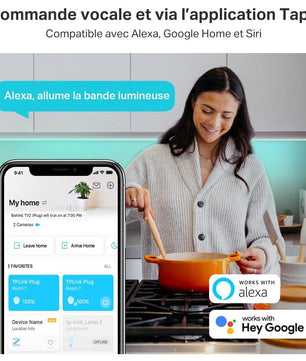 Tapo Ruban LED Connecté WiFi RGBIC 5m, Bande LED Chambre Multicolore, Haute Luminosité et Durable, Contrôle de segment, 16 millions de couleurs, Compatible avec Alexa et Google Home, Tapo L920-5