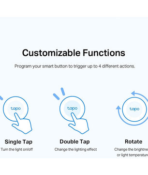 Tapo Tapo S200B Smart Switch, Smart Actions, Smart Device Control with Button, One-Click Alarm, Compatible with Alexa and Google Home, Tapo Hub Required