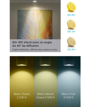 Tapo Ampoule Connectée WiFi, Ampoule LED GU10 Multicolore 2200K-6500K, Dimmable 350 Lumens, 3.7W équivalent à 50W, Compatible avec Alexa et Google Home, Economie d'énergie, Tapo L630(2-pack)