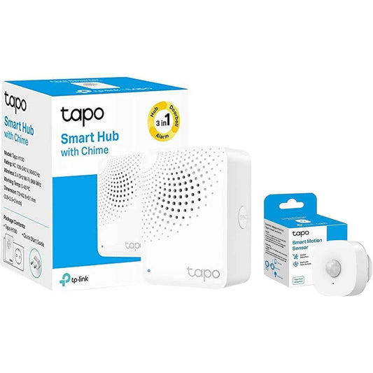 Tapo Détecteur de mouvement intelligent Tapo T100 avec Hub, capteur de mouvement intelligent, détection longue portée (120°, 7 m), lumière activée par le mouvement, alertes instantanées