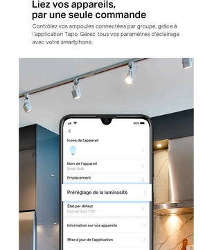 Tapo Ampoule Connectée WiFi, Ampoule LED GU10 Multicolore 2200K-6500K, Dimmable 350 Lumens, 3.7W équivalent à 50W, Compatible avec Alexa et Google Home, Economie d'énergie, Tapo L630(2-pack)