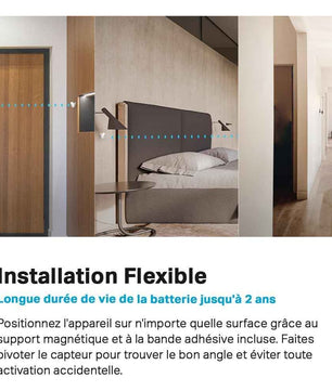 Tapo Détecteur de mouvement intelligent Tapo T100 avec Hub, capteur de mouvement intelligent, détection longue portée (120°, 7 m), lumière activée par le mouvement, alertes instantanées