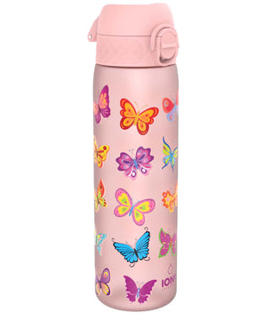 Ion8 Gourde, 500ml, Anti-Fuite, Facile à Ouvrir, Verrouillage Sécurisé, Lavable en Lave-vaisselle, Sans BPA, Poignée de Transport, S'adapte aux Porte-gobelets, Facile à Nettoyer, Motif Papillon - Cpourtoi.Net