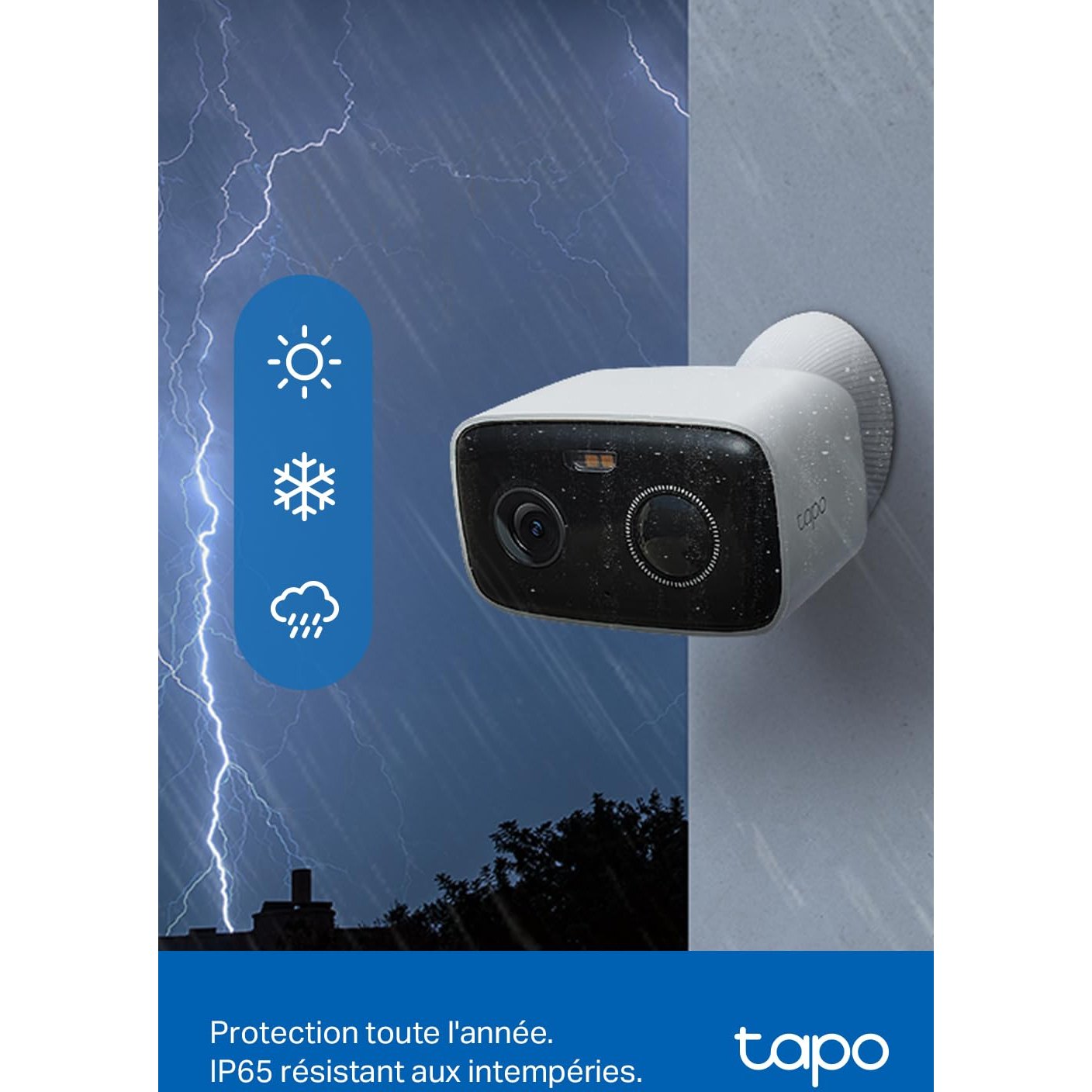 Tapo C410 2K (3MP) Caméra de Surveillance WiFi Extérieure sans Fil Solaire - Cpourtoi.Net