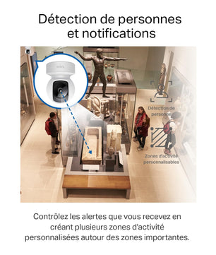 Tapo C220 2.5K Caméra de Surveillance WiFi intérieure 360° avec Détection Humaine AI - Cpourtoi.Net