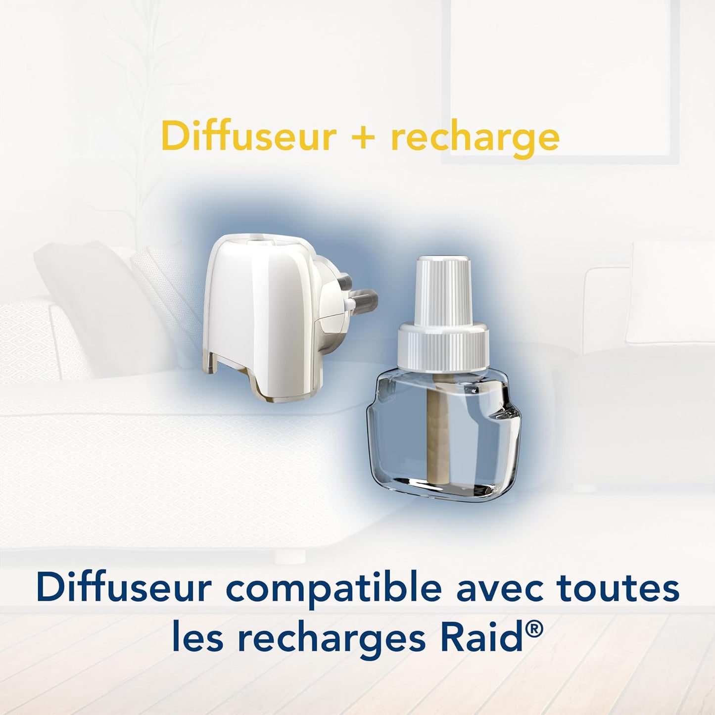 Raid PACK  DE 3 Recharges Liquides Pour Diffuseur Electrique Répulsif Moustiques Et Moustiques Tigres - 3x45 nuits – 3 Recharges 3x32ml