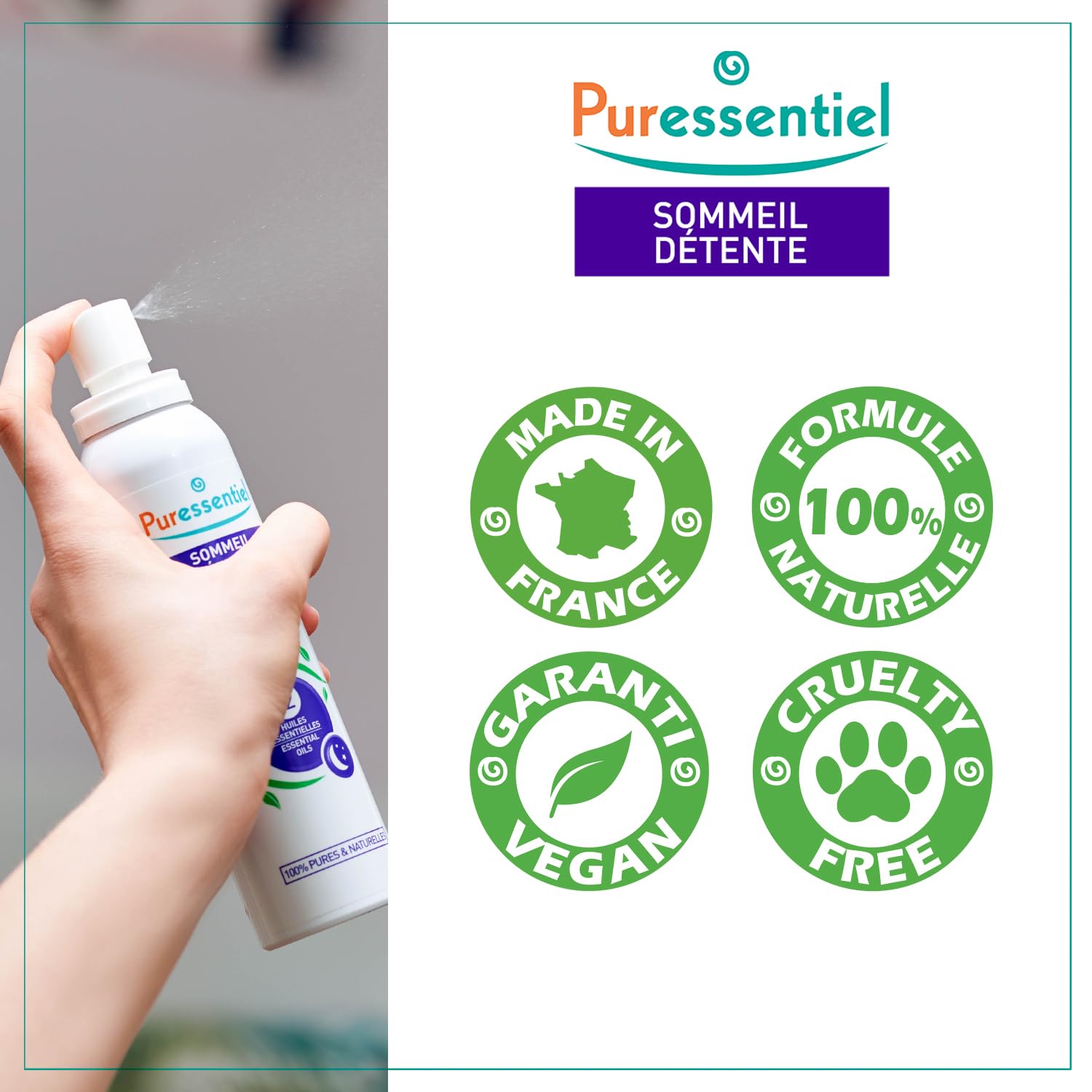 Puressentiel - Spray Aérien Sommeil et Détente aux 12 Huiles Essentielles - Cpourtoi.Net