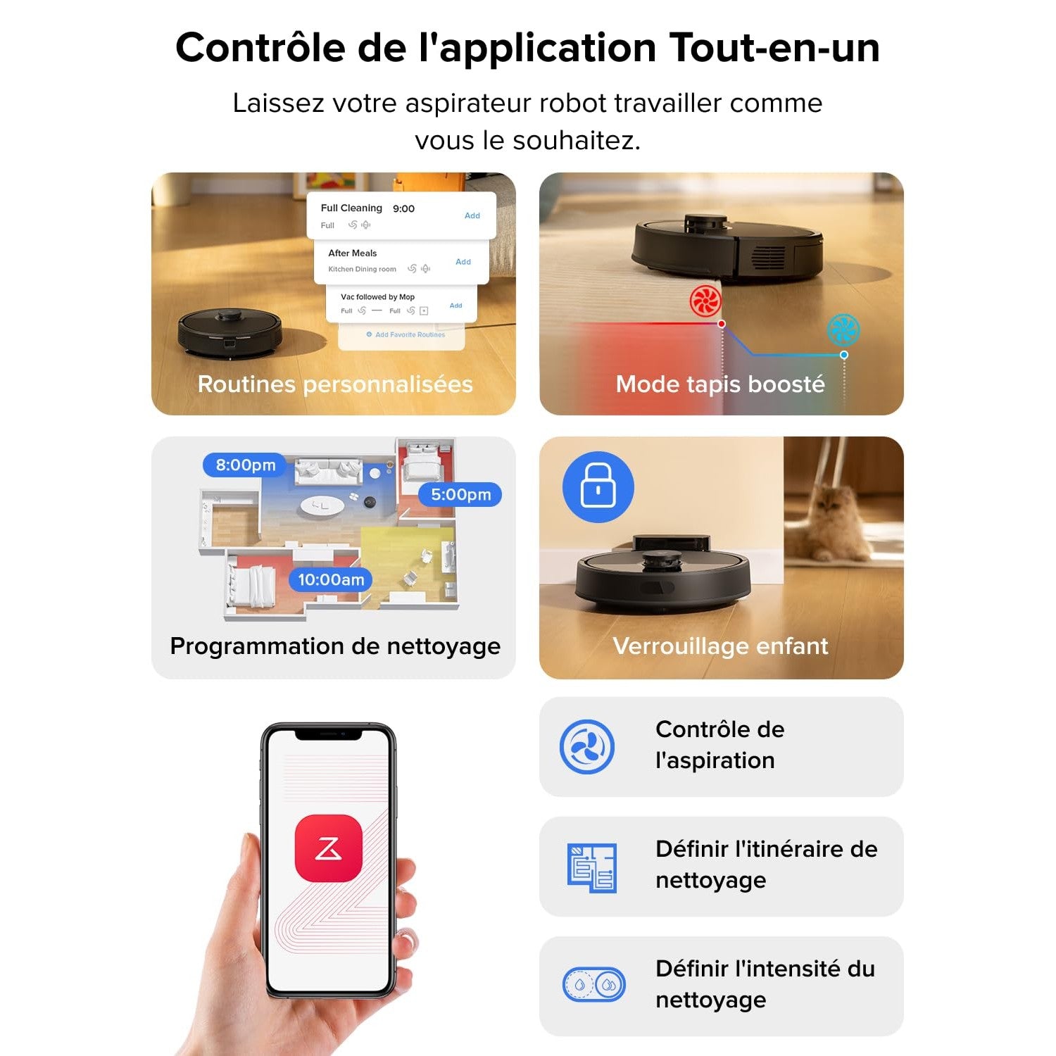 roborock Q7 L5 Robot Vacuum Cleaner, 8000 Pa Hyperforce Suction, Double Anti-Tangle, Accurate LiDAR Navigation, Smart Forbidden Zone, Multi-Level Mapping, Auto Charging, APP/Alexa - Cpourtoi.Net